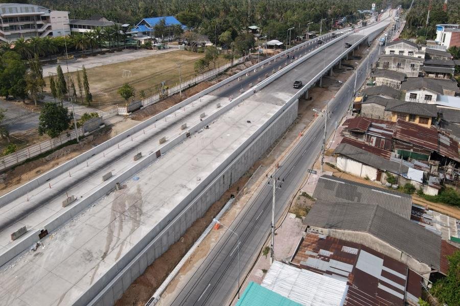 โครงการก่อสร้างทางหลวงหมายเลข 4 สาย บ.ห้วยยาง - อ.บางสะพาน