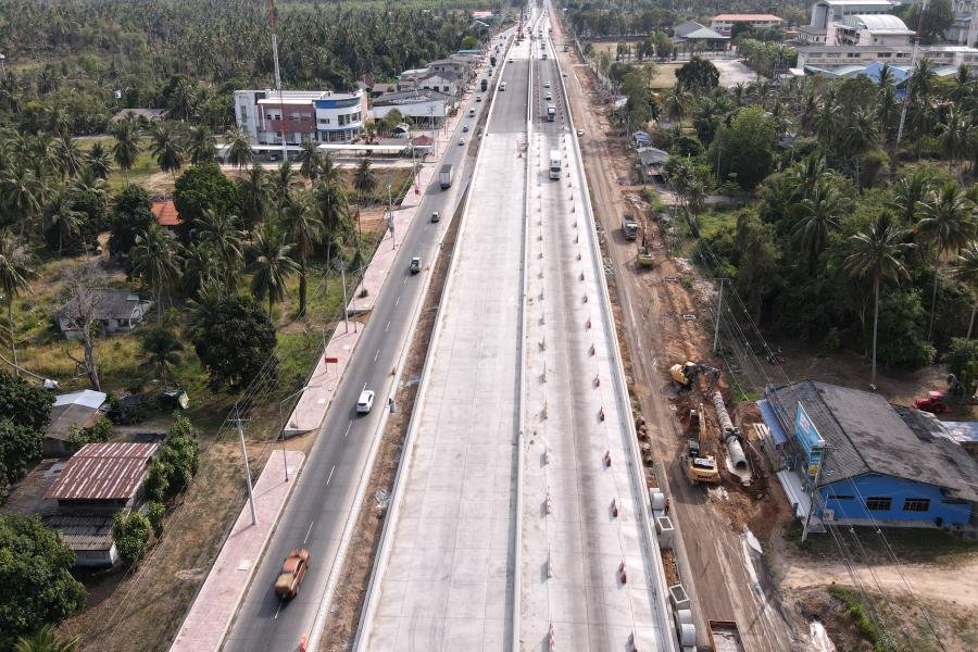 โครงการก่อสร้างทางหลวงหมายเลข 4 สาย บ.ห้วยยาง - อ.บางสะพาน